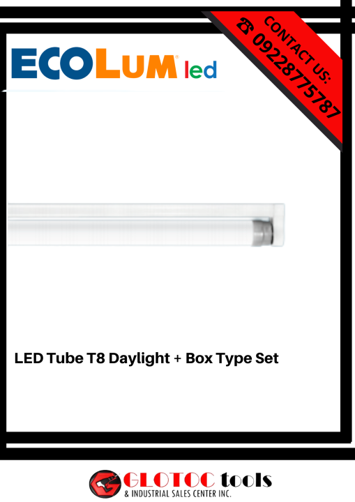 ECOLUM LED Tube T8 Daylight Box Type Set Lazada PH