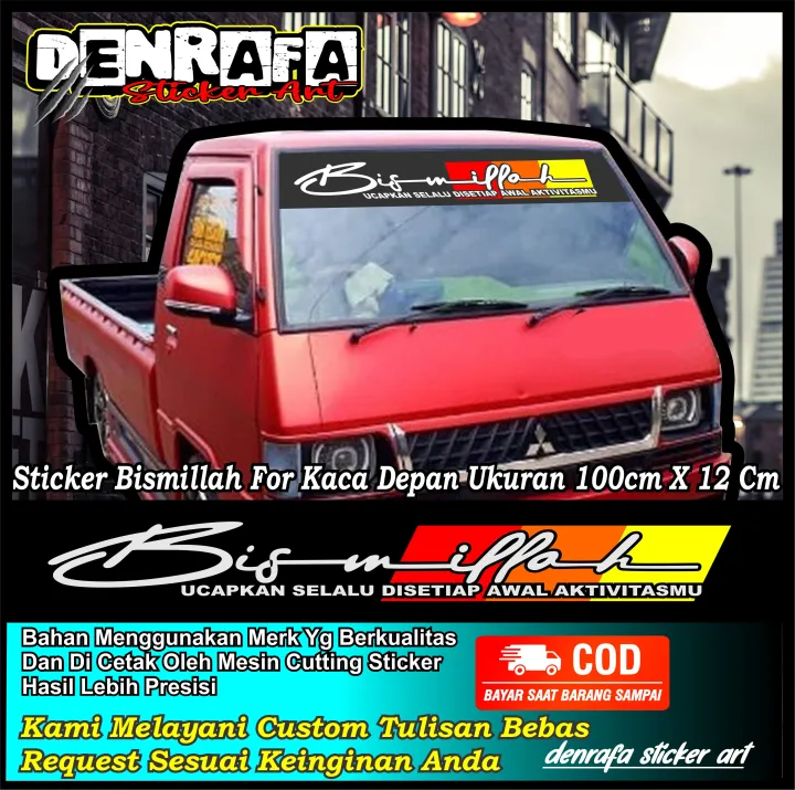 Stiker Cutting Bismillah Untuk Kaca Depan Pick Up Truk Lazada Indonesia