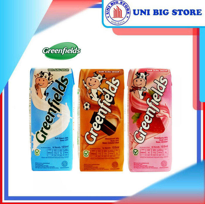 Susu Greenfield S UHT Full Cream Chocolate Strawberry Milk 125 Ml