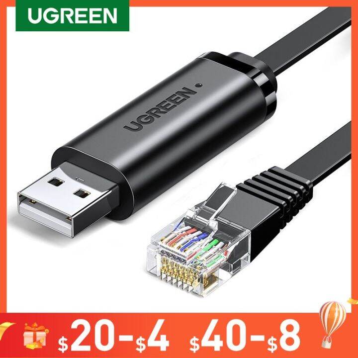 Ugreen Kabel Konsol USB Ke RJ45 Adaptor Seri RS232 Untuk Router Cisco