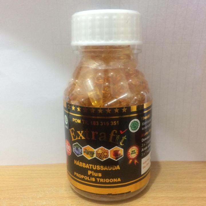 Kapsul Extrafit Habbatussauda Plus Propolis Trigona 200 Kapsul