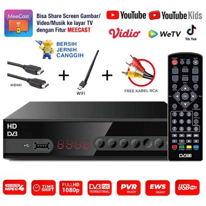 Barang Readyset Top Box Tv Digital Dvb T Penerima Siaran Full Hd Stb