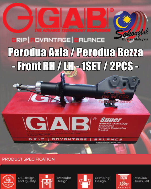 GAB Super Premium Shock Absorber Perodua Axia Perodua Bezza Gas