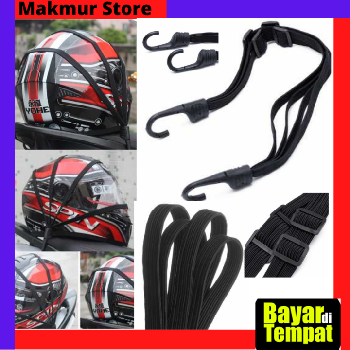 Makmur Jaring Helem Motor Elatis Ukuran Cm Bahan Rubber Band Tali