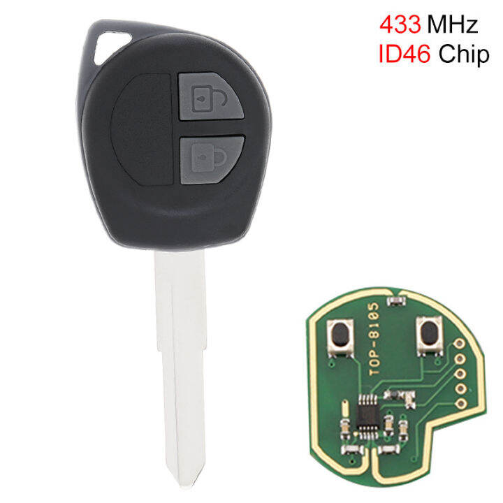 Zr For Mhz Buttons Keyless Uncut Flip Remote Key Fob With Id