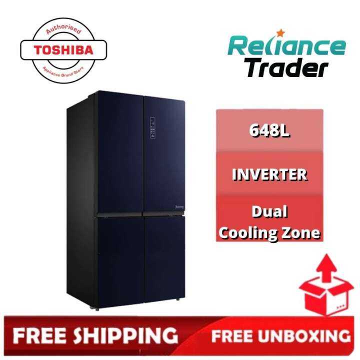 FREE SHIPPINGTOSHIBA 648L MULTI DOOR DUAL INVERTER REFRIGERATOR GR