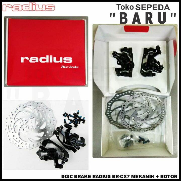 TB Set Rem Sepeda RADIUS Mechanical Disc Brake Cakram Lazada