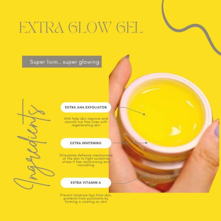 EXTRA GLOW GEL SALEP PELICIN WAJAH GLOWING JELLY GOLD GLOWING SKIN