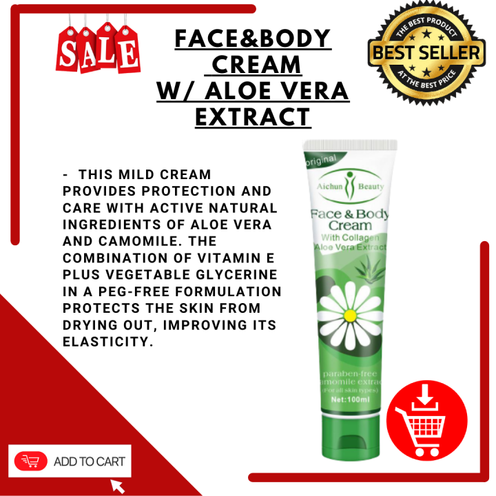 Authentic Aichun Beauty Face Body Cream Skin With Collagen Aloe Vera