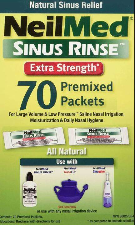 NeilMed S Sinus Rinse Extra Strength Pre Mixed Hypertonic Packets 70