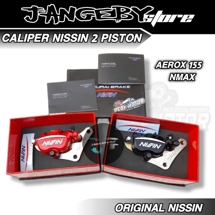 Caliper Kaliper Nissin Samurai Original Piston Depan Nmax Aerox