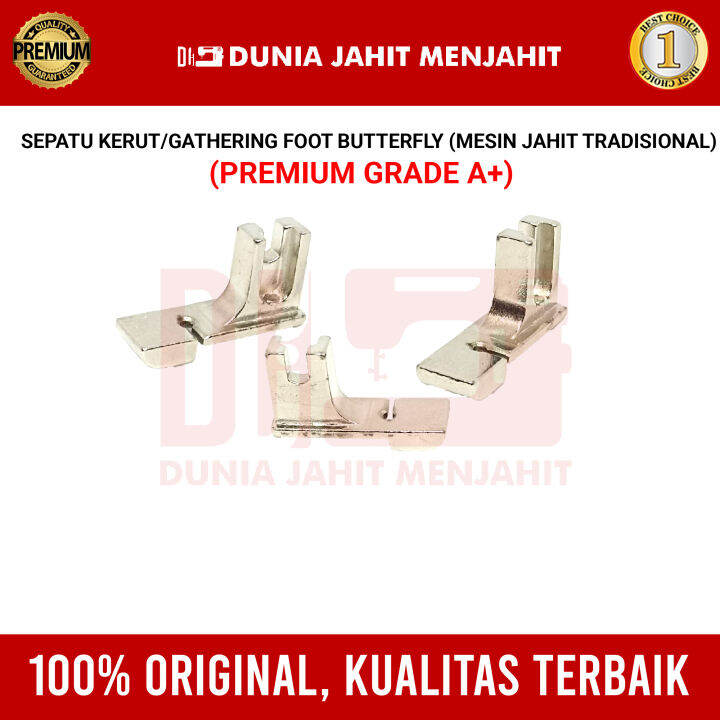 Sepatu Kerut Gathering Foot Butterfly Singer Mesin Jahit Tradisional