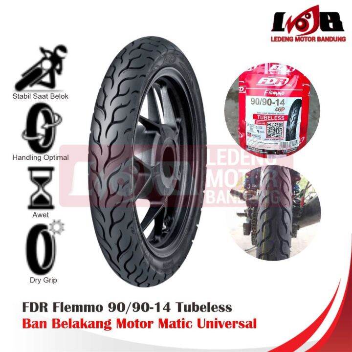 FDR Flemmo 90 90 14 Ban Depan Belakang Tubeless Motor Matic Universal