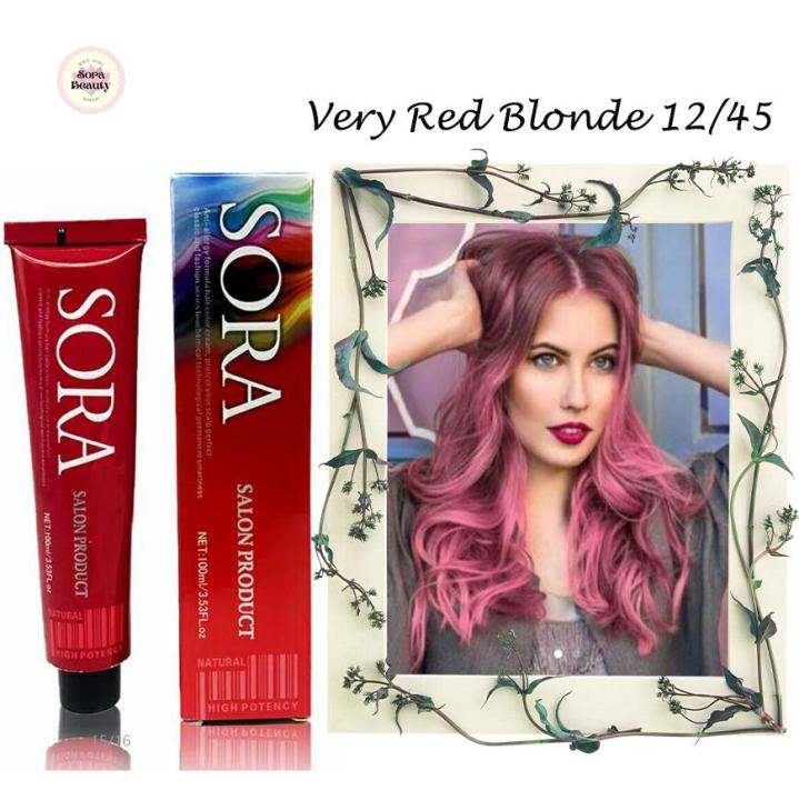 Sora Hair Dye Color In Very Red Blonde 12 45 Lazada PH