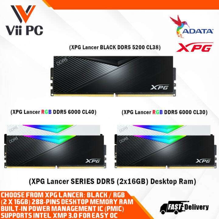 Adata Xpg Lancer Rgb Gb Gb Ddr Mhz Cl Cl X Gb