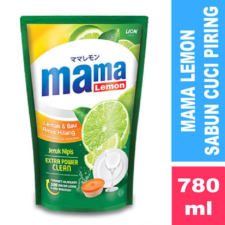 Mama Lemon Cairan Pencuci Piring Jeruk Nipis Pouch 780 ML Sabun Cair