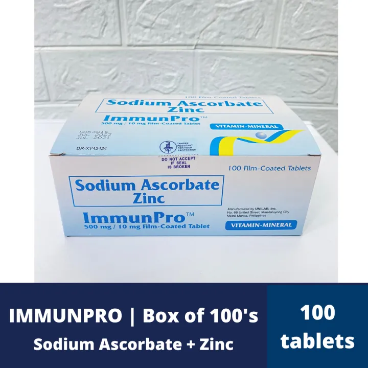 Immunpro Sodium Ascorbate W Zinc Tablets Box Of S Medic One