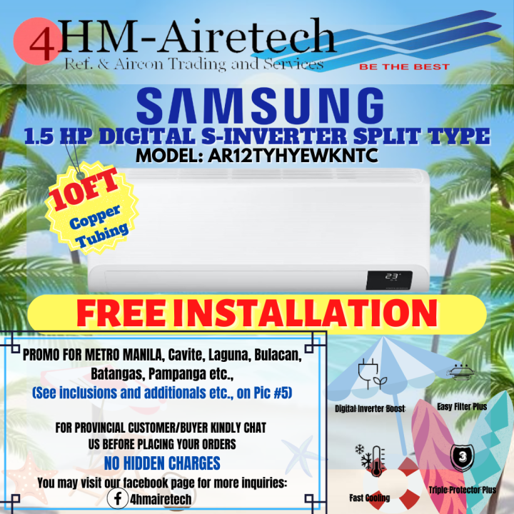 4HM Samsung 1 5HP Digital Basic S Inverter Series Split Type Model