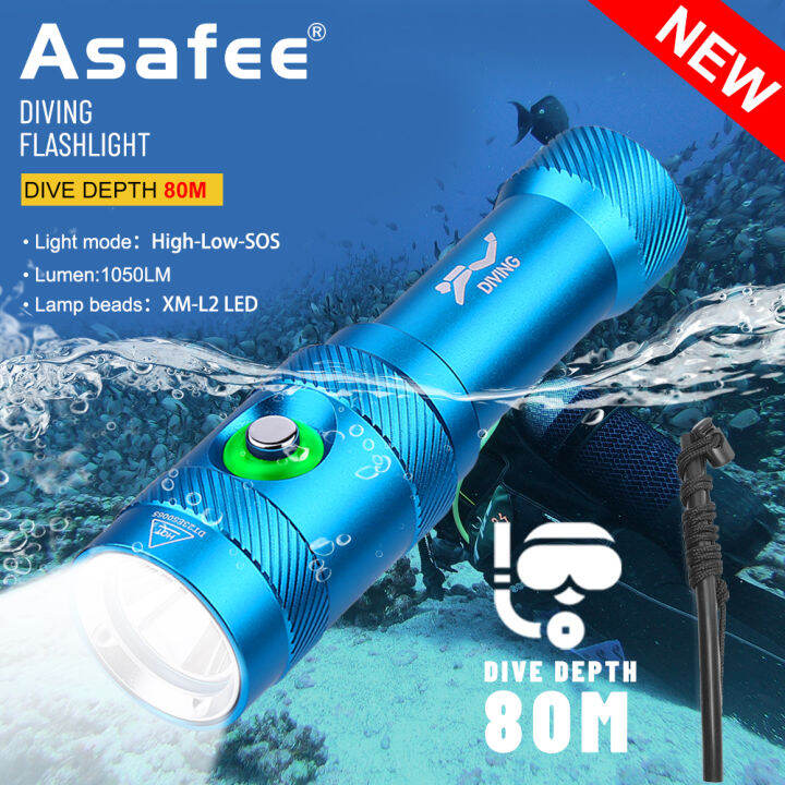 Asafee Af D Lm Super Bright Diving Flashlight Scuba Xm L Led