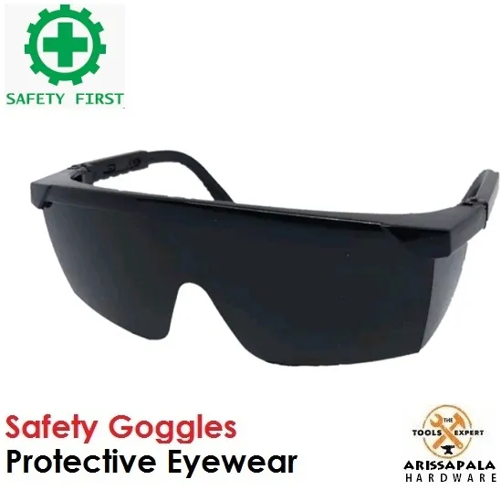 Kacamata Safety Glasses Kaca Mata Gerinda Las Pengaman Kerja Hitam