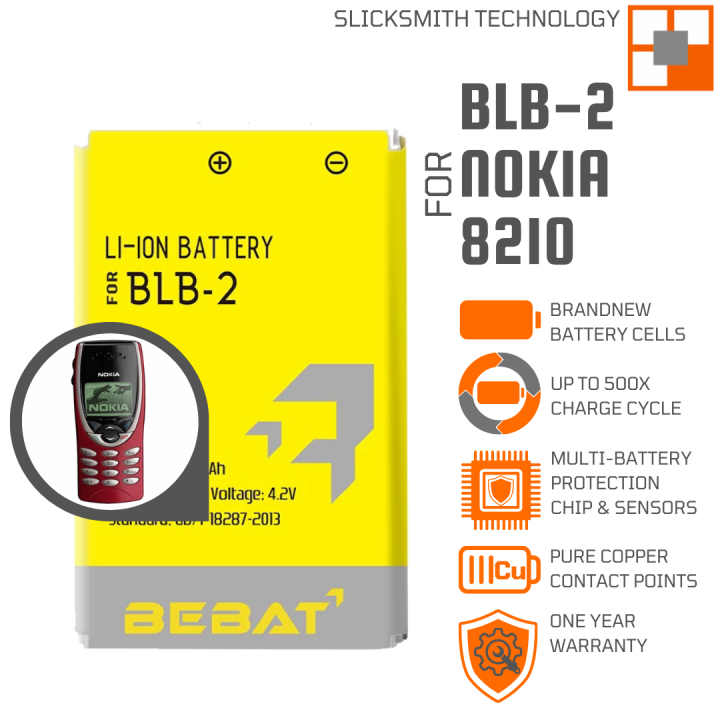 Nokia 8210 Battery BLB 2 870mAh SlickSmith Technology Lazada PH