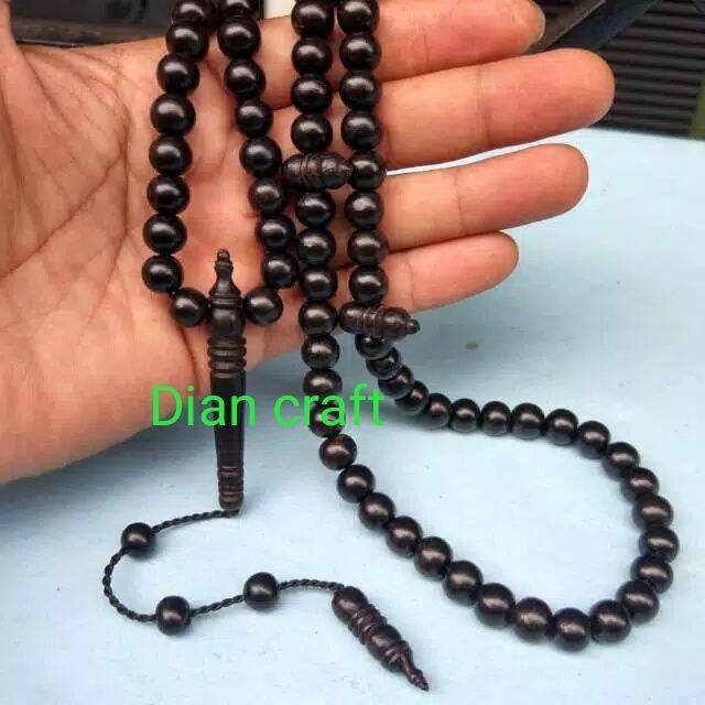 TASBIH KAYU TASBIH GALIH KELOR HITAM Lazada Indonesia