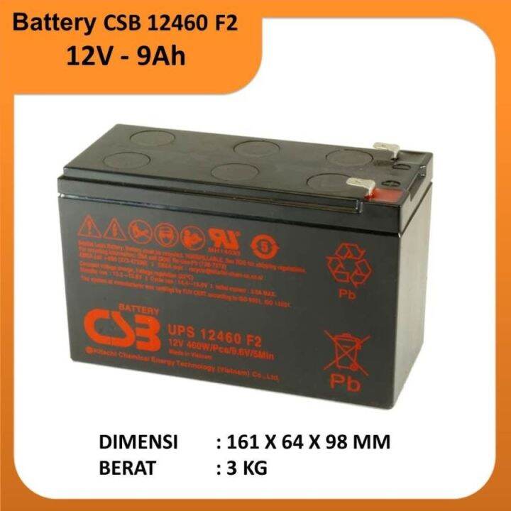 Battery Ups Merk Csb F V Ah Murah Dan Original Lazada