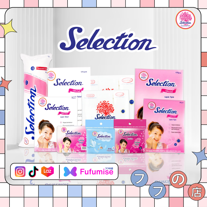 Selection Kapas Kecantikan Tebal Tipis Oval Bulat Cotton Bud