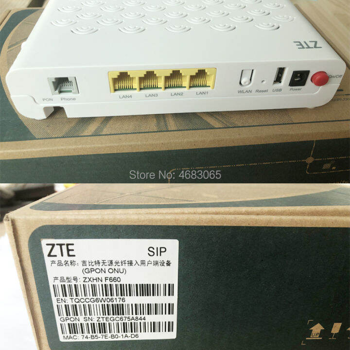 Original ZTE F660 6 0 Zte Zxhn F660 Gpon Ont Onu 1GE 3FE With Wifi Zte