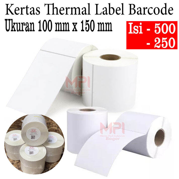 Kertas Thermal Label Barcode WINSTAR 100 X 150 Cm Kertas Stiker