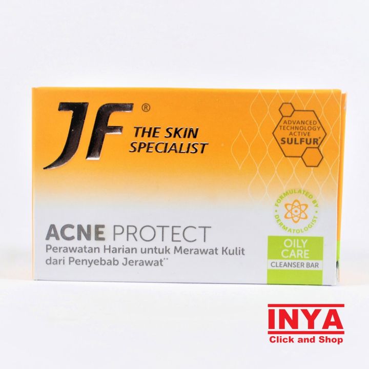 JF SULFUR ACNE PROTECT OILY CARE 90gr Facial Soap Bar By Dermatologist