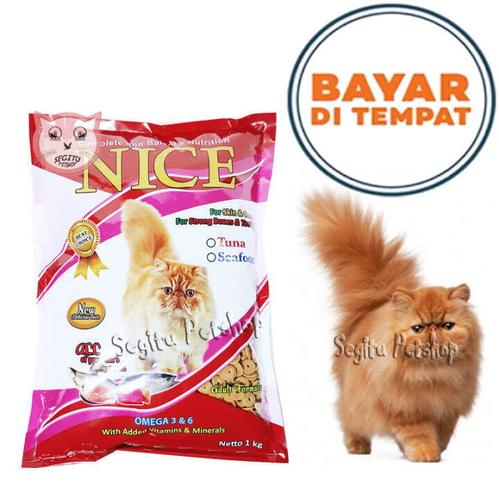 MAKANAN KUCING MURAH NICE CAT FOOD REPACK 1KG Direkomendasikan Untuk