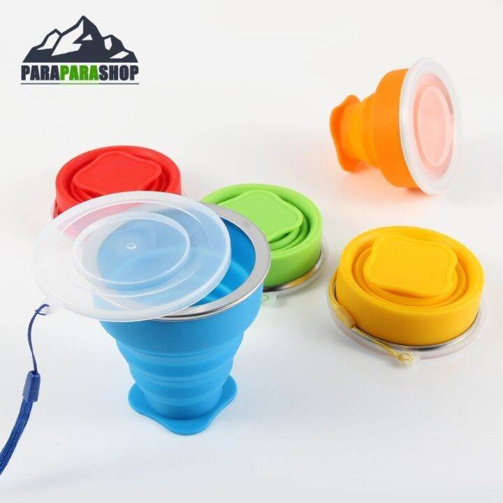 Outdoor Portable Collapsible Retractable Cup Silicone Eco Folding Cups