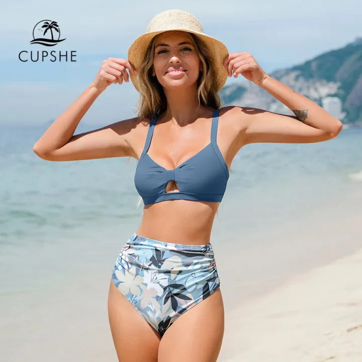 Cupshe Blue Floral Bikini Atelier Yuwa Ciao Jp