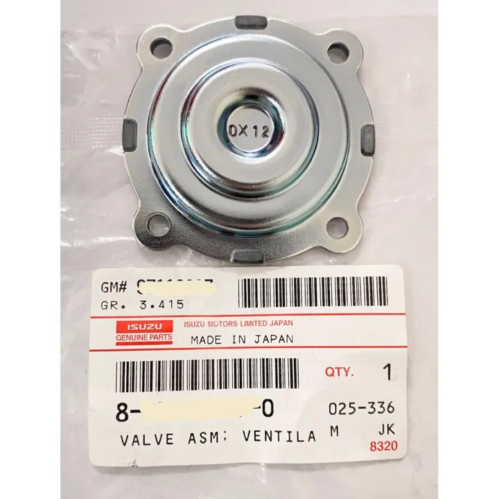 K5 Isuzu Genuine Diaphragm PCV Valve Crosswind TFR Fuego Hilander