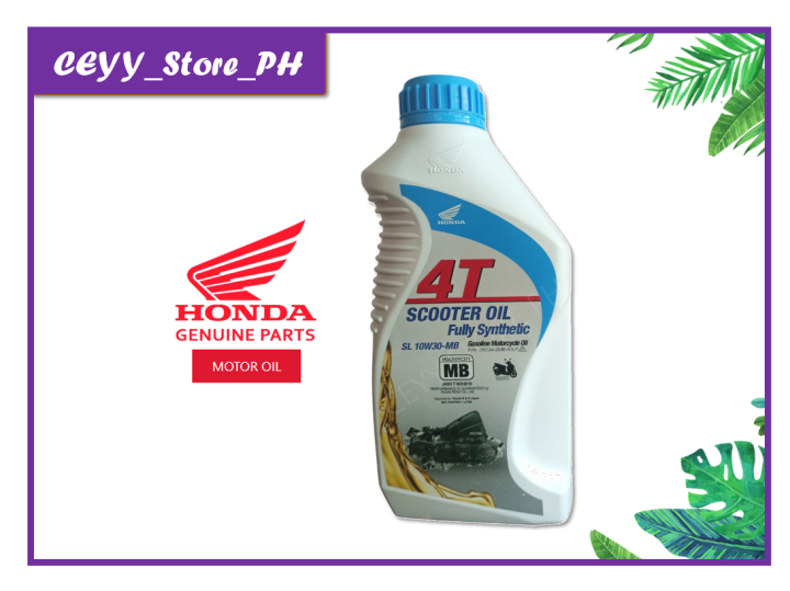 Honda Scooter Oil Fully Synthetic SL 10W 30 MB 1 0 Liter CEYY Lazada PH