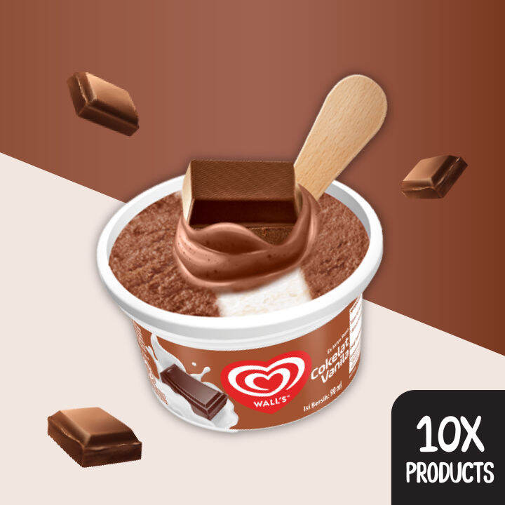 Populaire Chocolate Ice Cream Ml Es Krim Wall S Lazada Indonesia