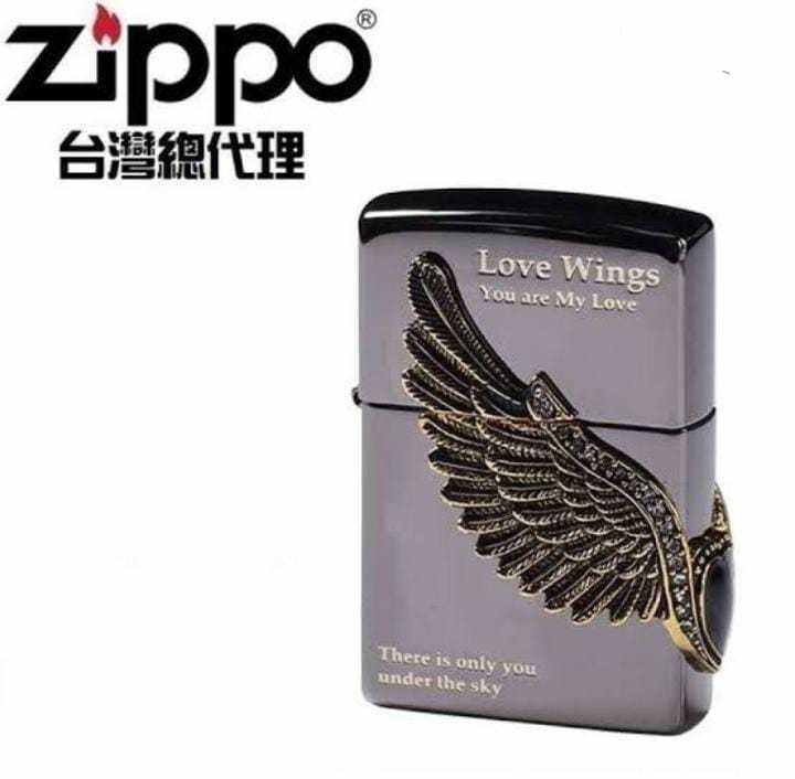 Free Box Korek Api Zippo Motif Love Wings Premium Original Made In