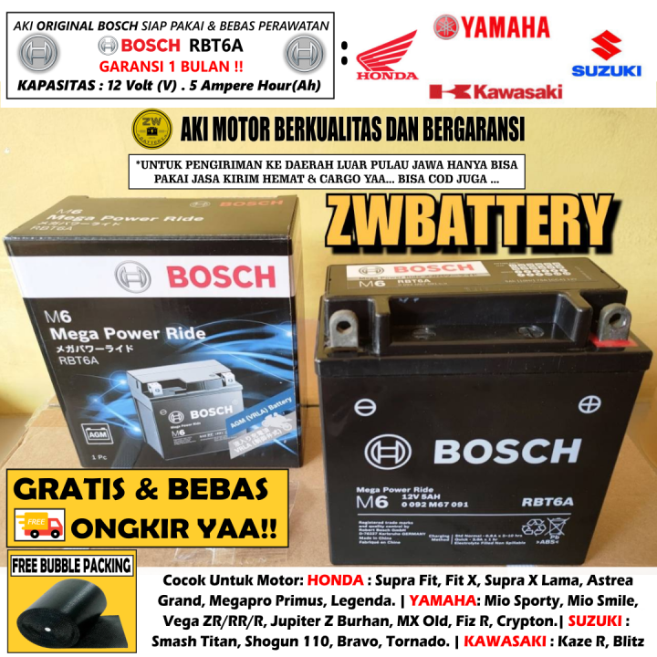 Aki Motor Supra X Lama Astrea Grand Legenda Fit X Rbt A Bosch