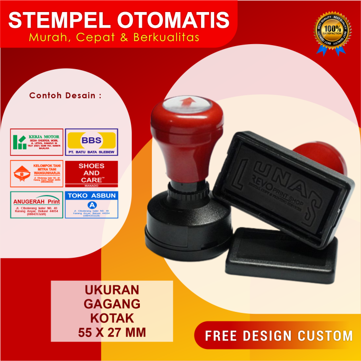 Stempel Custom Flash Otomatis Free Desaign Stempel Lunas Toko