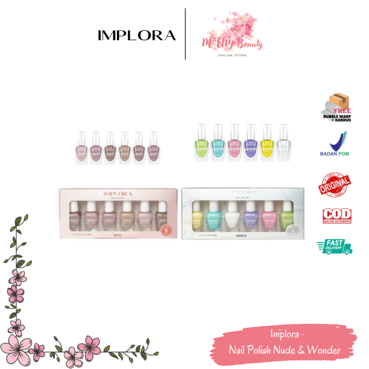 IMPLORA Nail Polish Wonder Nude BPOM 1 Box Isi 6 Lazada