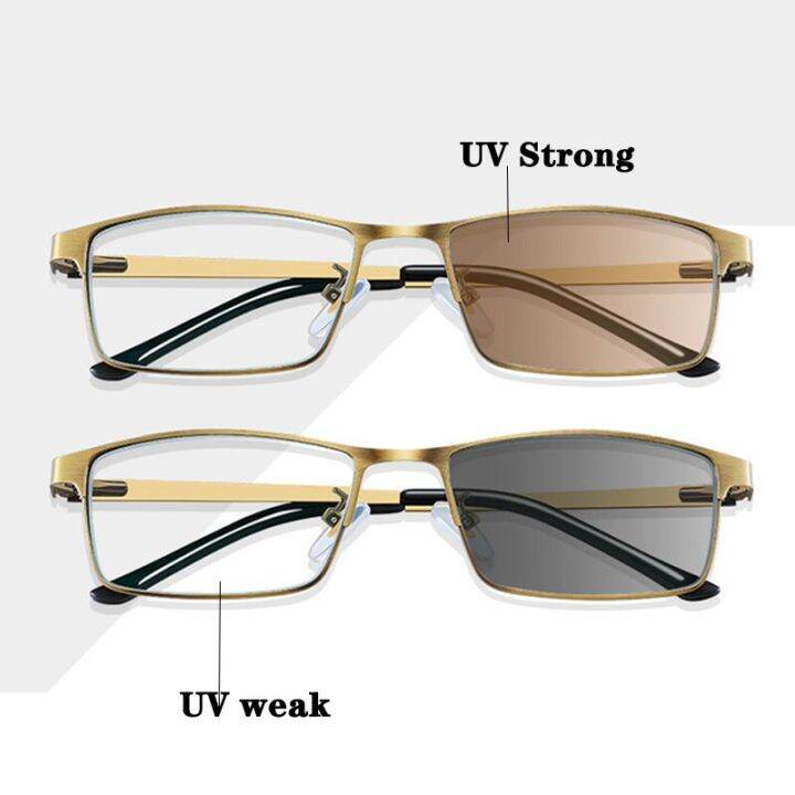 Uv Protection Progressive Multifocal Reading Glasses Men Photochromic