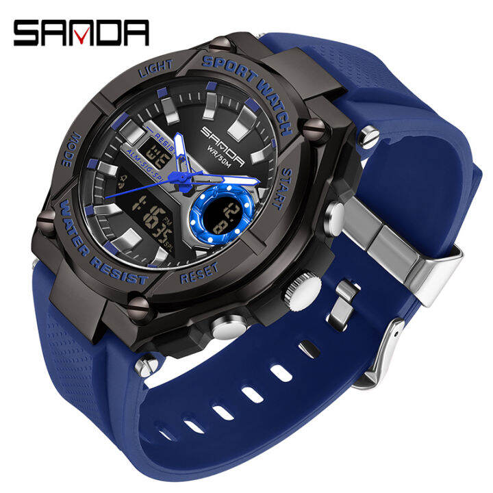 Sanda Waterproof Sports Men S Watch Multi Functional Sports Luxury