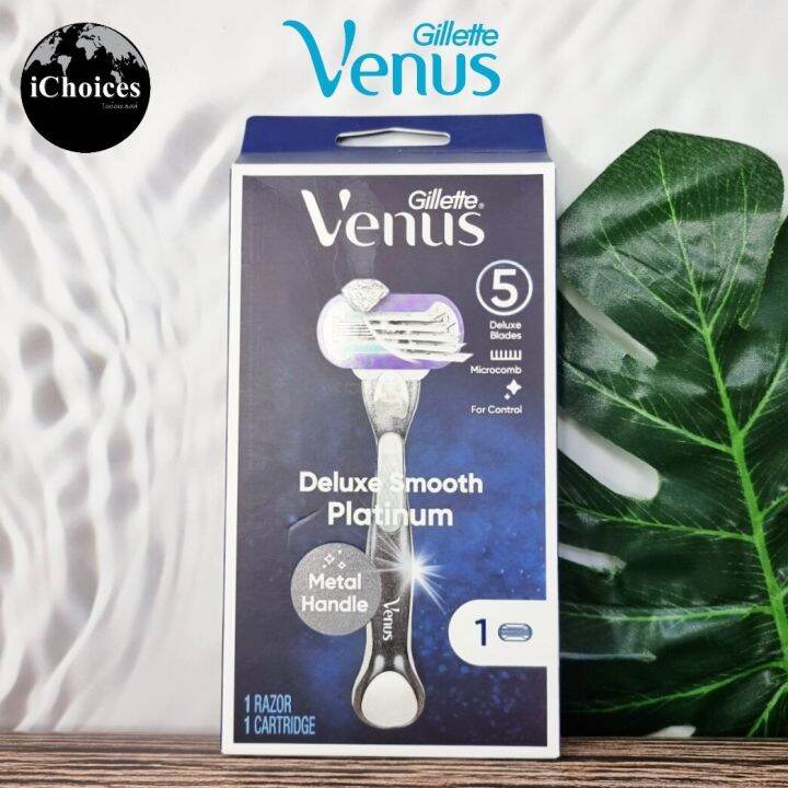 Gillette Venus Deluxe Smooth Platinum Women S Razor Metal Handle