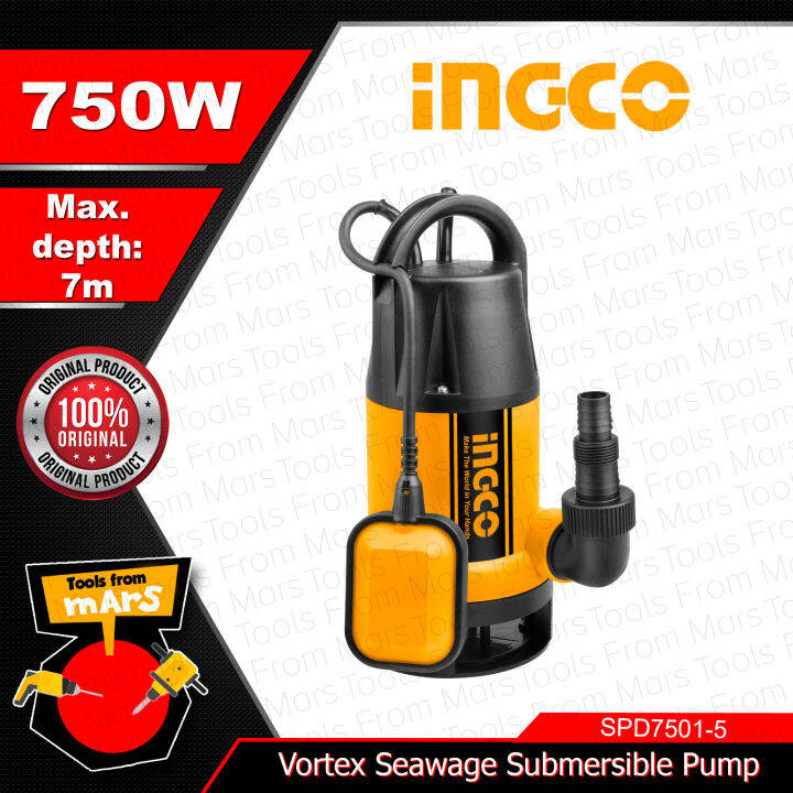 Ingco Vortex Seawage Submersible Pump W Hp Spd Tools