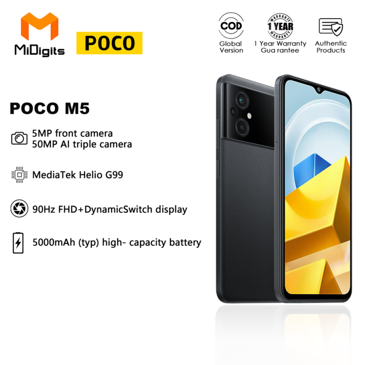 Global Version POCO M5 4 64GB 6 128GB Mobile Phone Helio G99 Octa Core