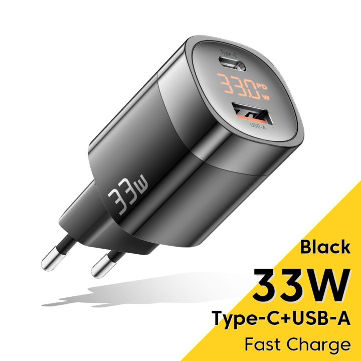 CW Essager 33W GaN USB C Charger Digital Display Fast Charging IPhone