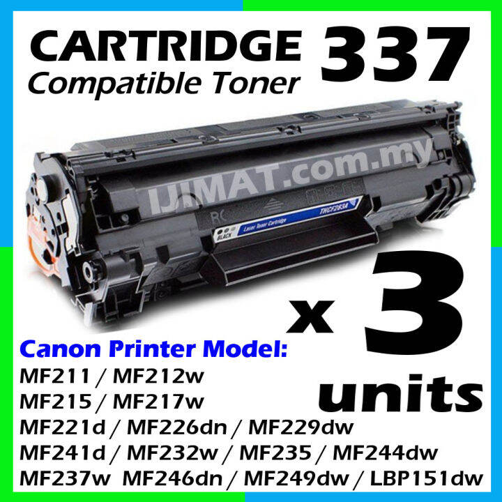 3 Units Compatible Canon Toner Cartridge 337 CRG337 CART337 CART CRG