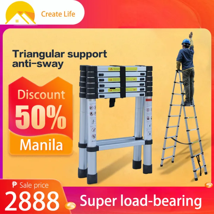 3 Years Warranty Telescopic Aluminum Double Sided Ladder Type A