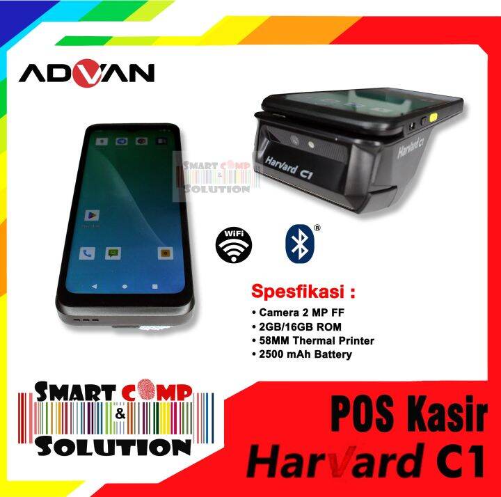 Mesin Kasir Pos Android Advan Harvard C Edc Mobile Thermal Printer